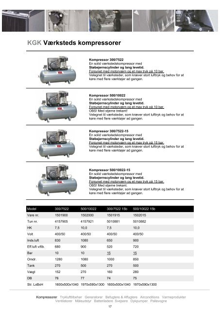 KGK Bærbare Kompressorer
