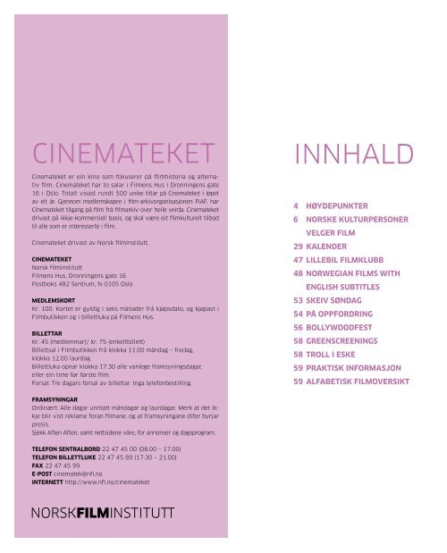 DEL 1 - Norsk filminstitutt
