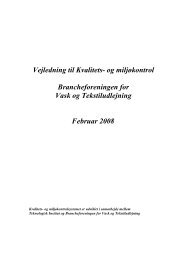 Vejledning til Kvalitets- og miljøkontrol ... - Danske Vaskerier