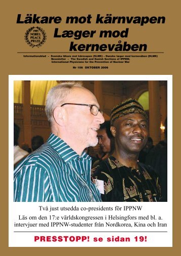 lmk106 okt2006 - Svenska Läkare mot Kärnvapen