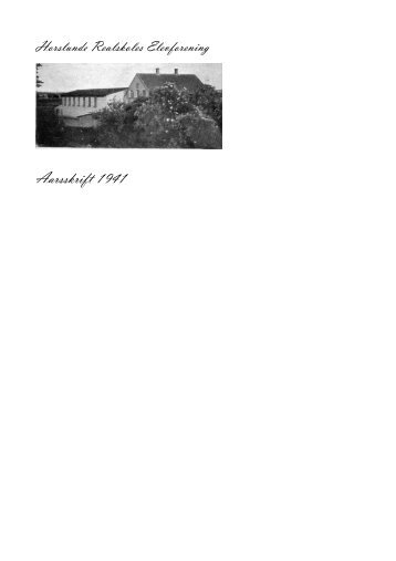 Årsskrift 1941 - Horslunde realskole