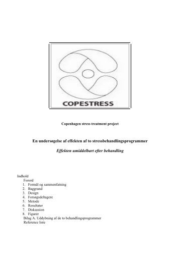 Rapport over Copestress-projektet - Bispebjerg Hospital