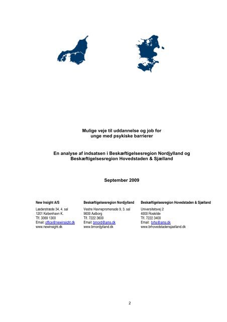 Mulige veje til uddannelse og job for unge med psykiske barrierer