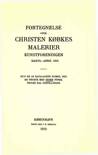 CHRISTEN KØBKES MALERIER