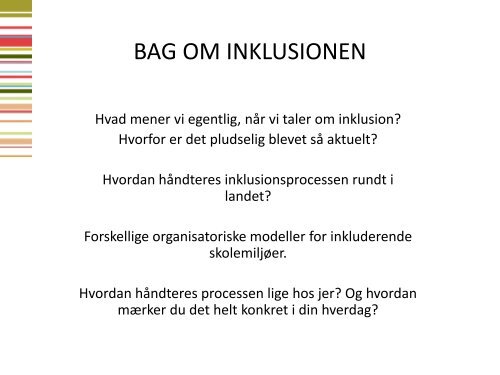 INKLUSION I PRAKSIS