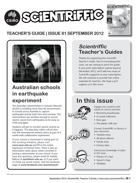 Teachers Guide Scientriffic 81 - CSIRO