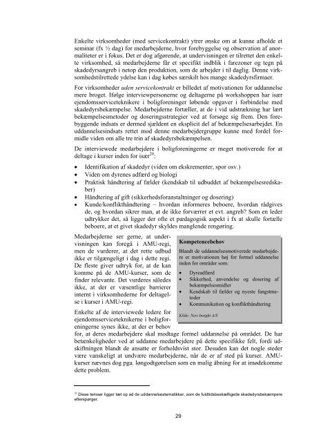 Analyse af skadedyrsbekæmpelsesbranchen - projekter fra EMU ...