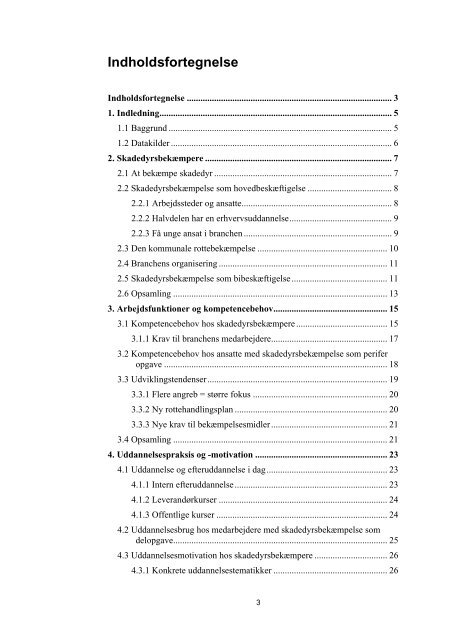 Analyse af skadedyrsbekæmpelsesbranchen - projekter fra EMU ...