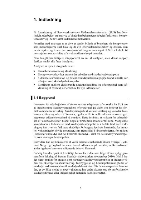Analyse af skadedyrsbekæmpelsesbranchen - projekter fra EMU ...