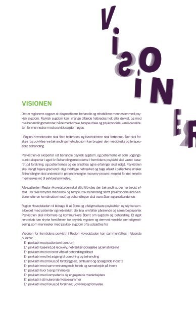 Visionen for fremtidens psykiatri (2011) - Region Hovedstadens ...