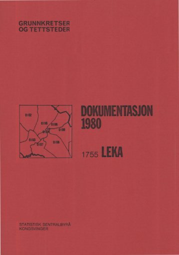 Folke- og boligtellingen 1980 Leka. Grunnkretser og tettsteder ...