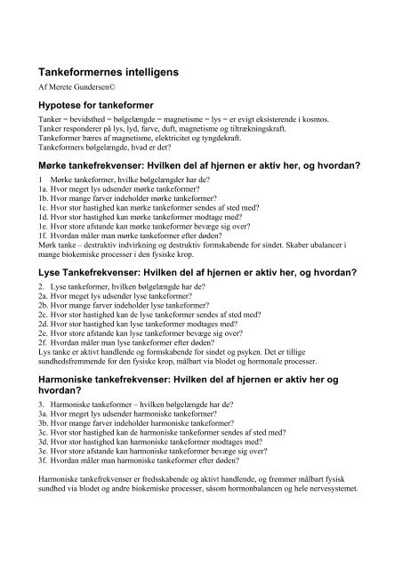 Tankeformernes Lysintelligens - SIQ Intelligens