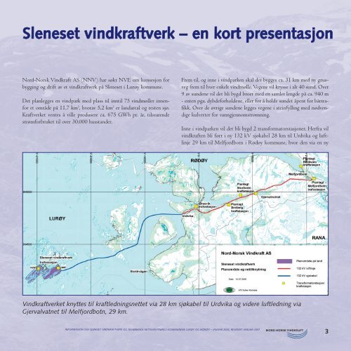 informasjon om sleneset vindkraftverk - Nord-Norsk Vindkraft AS