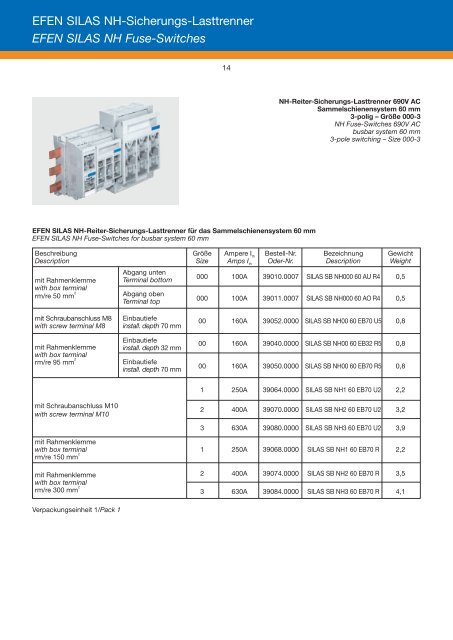 EFEN SILAS NH Fuse-Switches - Stengg