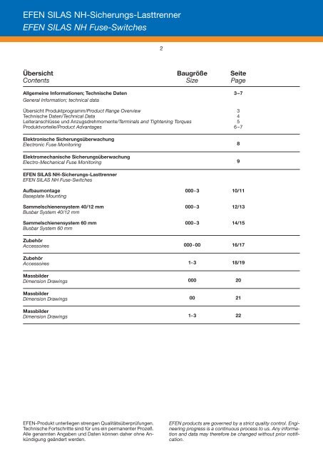 EFEN SILAS NH Fuse-Switches - Stengg