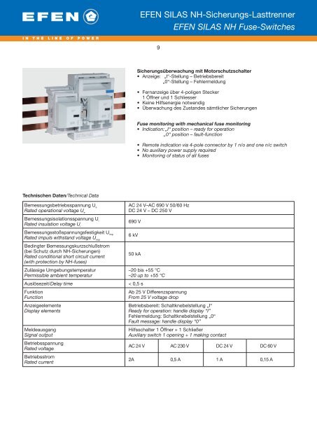 EFEN SILAS NH Fuse-Switches - Stengg