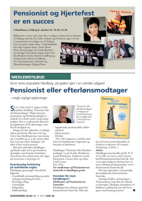 Seniorernes Blad nr. 4 2012 - Pensionisternes Samvirke