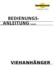 bedienungs- anleitung Viehanhänger