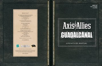Axis & Allies Guadalcanal Rulebook - Wizards of the Coast