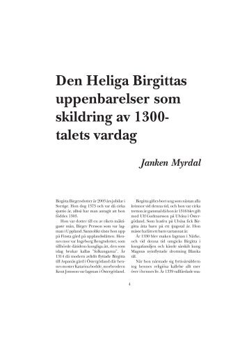 Den Heliga Birgittas uppenbarelser som skildring ... - agrarhistoria.se