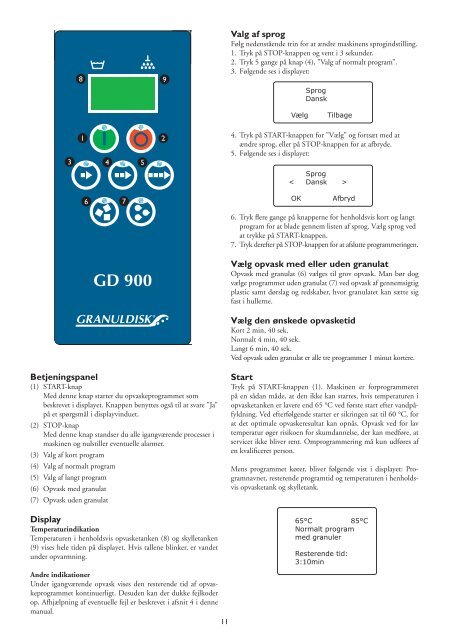 GD900 Go Tech - Brugermanual - Bent Brandt WebShop
