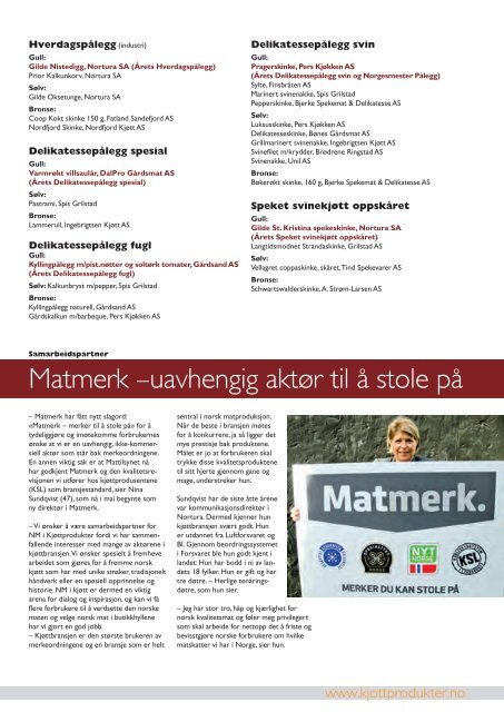 Bladet Kjøttbransjen nr 04 2012 - Kjøtt- og fjørfebransjens ...