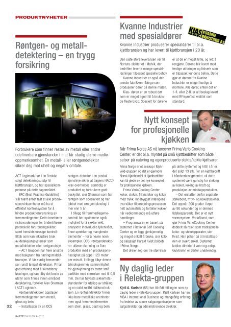 Bladet Kjøttbransjen nr 04 2012 - Kjøtt- og fjørfebransjens ...