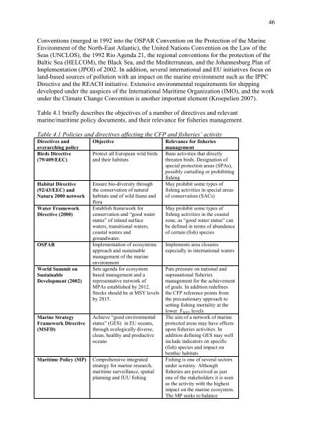 Operational tools and adaptive management