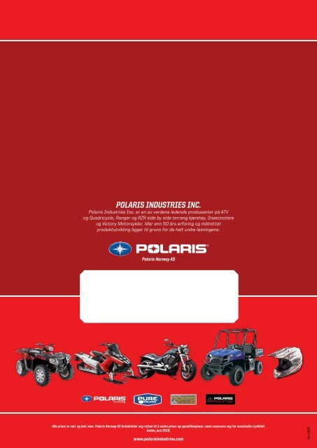 Trykk her for Polaris snøscooter katalog 2011 - Cbp AS