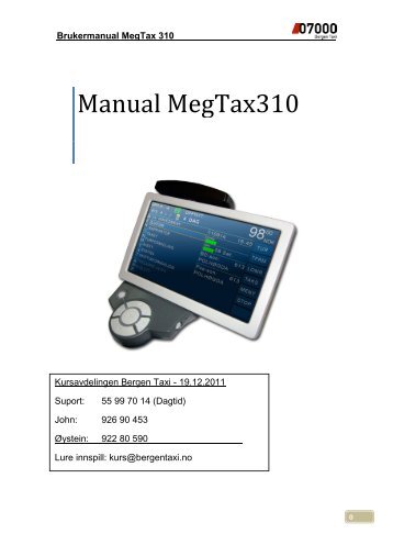 Manual MegTax310 - Wercon