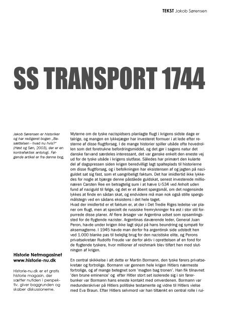 SS-transport 1744 - Historie-nu.dk