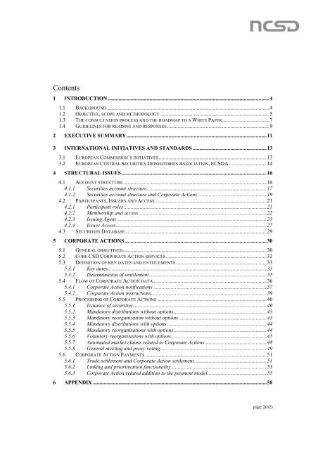 Consultation Paper High level description, Nordic CSD Corporate ...