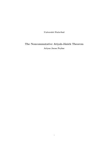 The Noncommutative Atiyah-Jänich Theorem