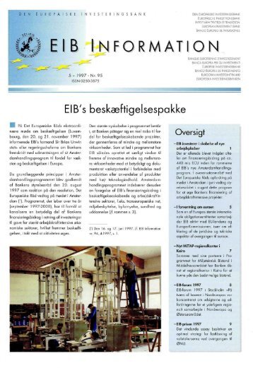 EIB Information 5-97 (n°95) - European Investment Bank