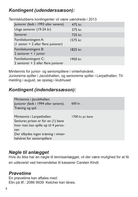 Varde Tennisklub 2013