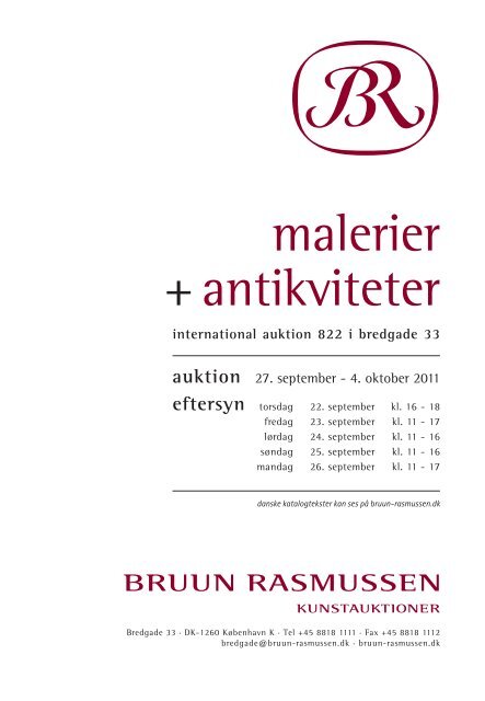 Download kataloget over ældre kunst - Bruun Rasmussen