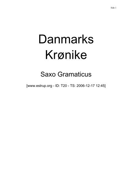 Saxo Grammaticus.pdf - Grundejerforeningen Taarnborg