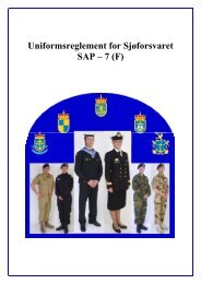 Uniformsreglement for Sjøforsvaret SAP – 7 (F)