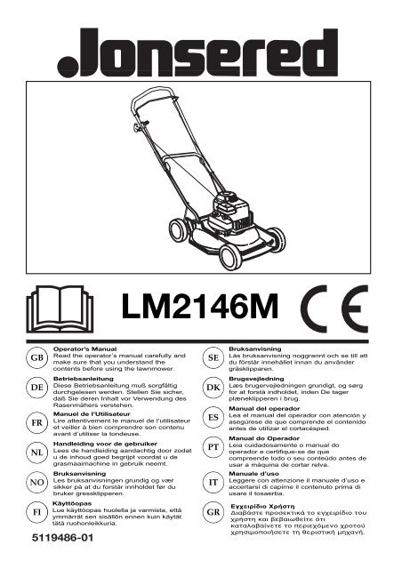 OM, LM2146 M, 2004-06, EN, DE, FR, NL, NO, FI ... - Jonsered.com