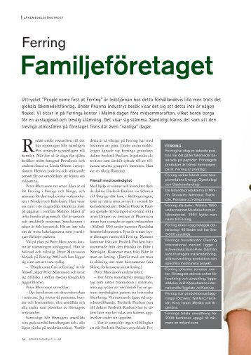 Familjeföretaget med fria h - Pharma Industry