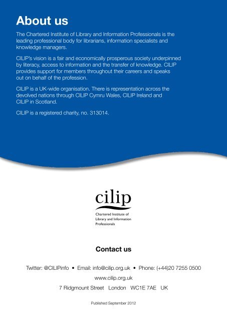 Annual review 2011/12 - CILIP