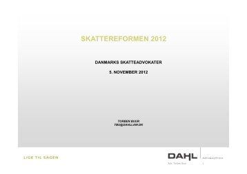 SKATTEREFORMEN 2012 ved Torben Buur - Danmarks ...