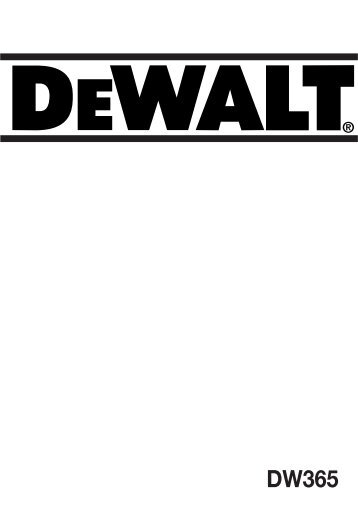 Bruksanvisning - Service - Dewalt.no