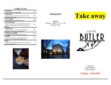 Take away - Cafe Butler