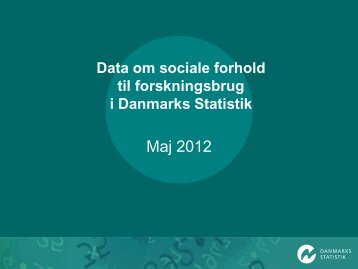 Data i Danmarks Statistik - Statens Institut for Folkesundhed