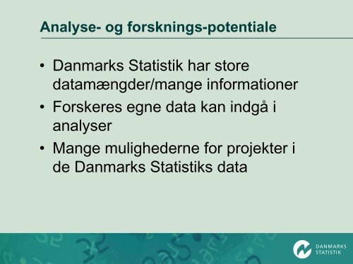 Data i Danmarks Statistik - Statens Institut for Folkesundhed