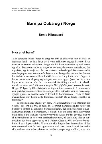 Barn på Cuba og i Noreg (PDF) - NTNU