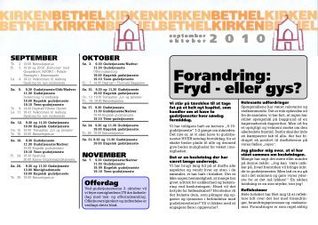 Forandring: Fryd - eller gys? - Bethelkirken