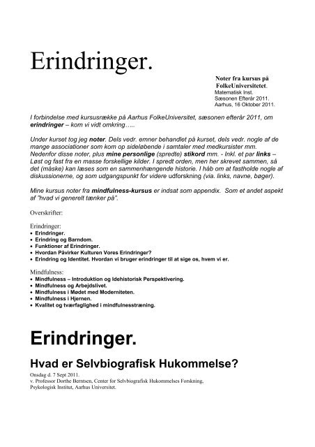 Erindringer - Simon Laub