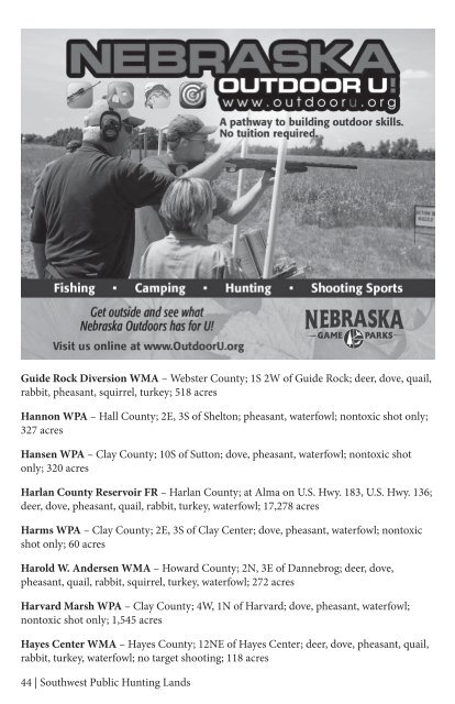 2012 Hunting Guide - Nebraska Game and Parks Commission